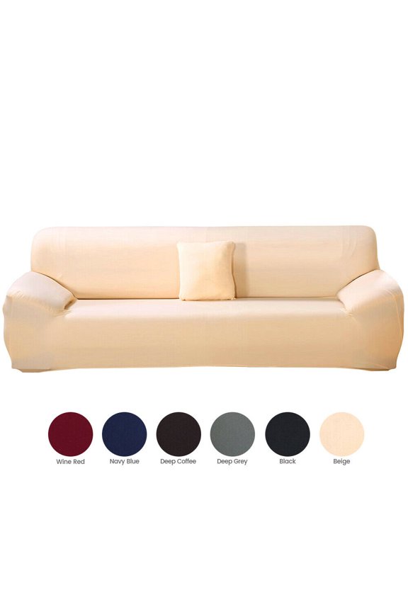 Sofa Cover Stretch Couch Cover Sofa Slipcovers for 4 Cushion Couch with 1 Free Pillow Case (4 Seater Sofa 220-300cm)