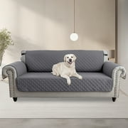 Sofa Cover for 3 Cushion Couch Water-Resistant Quilted Furniture Protector Reversible