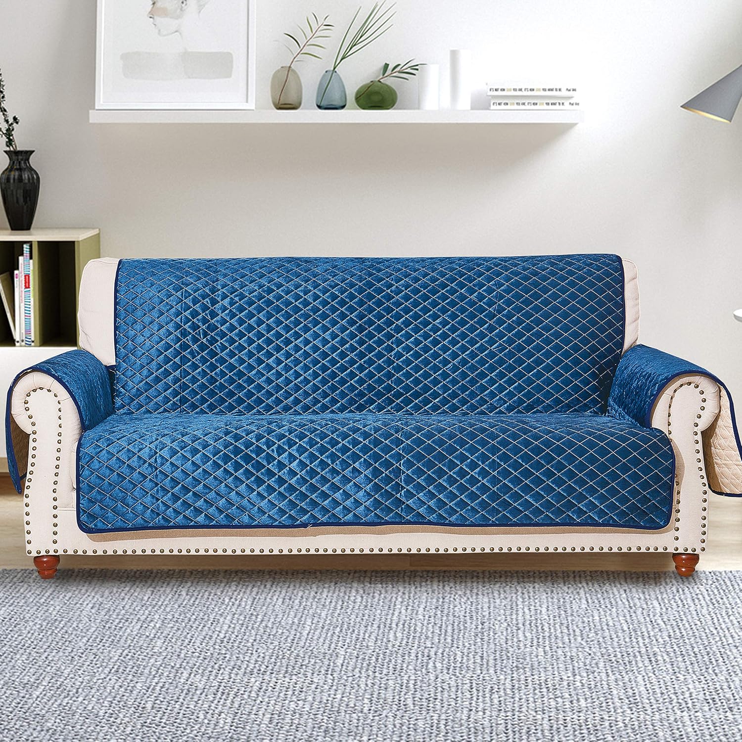 Sofa Cover for Leather Sofa, Couch Cover, Couch Covers for 3 Cushion