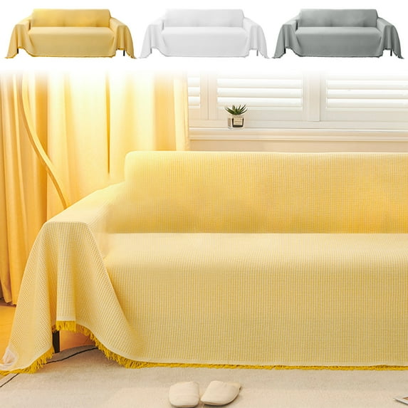 Sofa Cover under $5! CQCYD Stretchable Furniture Protector Blanket for Living Room Decoration Anti Slip Full Size Washable Pet Friendly