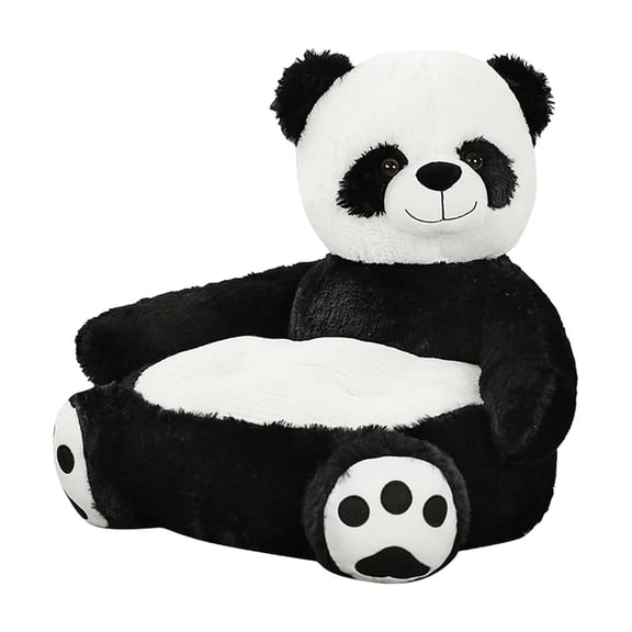 Sofa Cover with Plush Cartoon Design, Soft and Comfortable Seating Slipcover, Easy to Clean Couch Protector - Cover Only (18x18x19, Panda)
