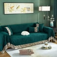 Sofa Covers for 3 Cushion Couch Solid Thickened Chenille Couch Cover