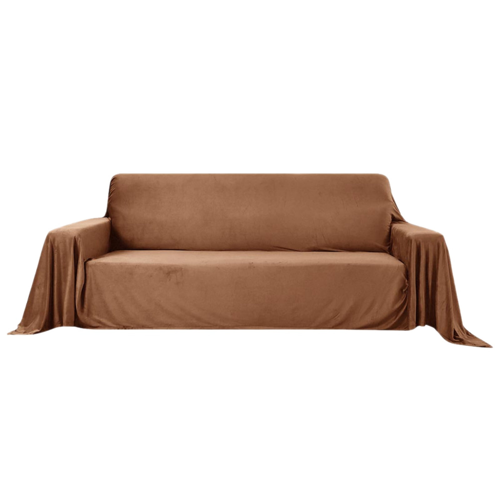 Sofa Covers Couch Covers for Single Cushion Couch Sofa Slipcovers Silver Fox Velvet Sofa Covers