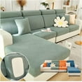thumbnail image 1 of Sofa Covers for Couch, Soothing Home Sofa Covers, Magic Sofa Cover Washable Stretch Couch Cushion Covers for Sectional Sofa Wear-Resistant Universal（Large Double Seat Cover/Green）, 1 of 10