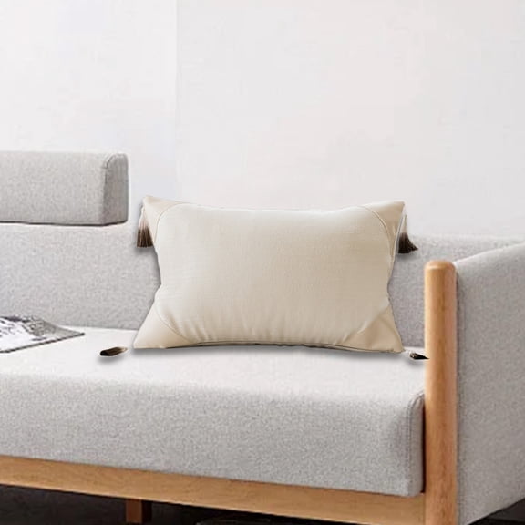 Sofa Cushion for Back Support - Decorative Bed Cushion for Living Room, Bedside, Window Seat - Rectangular Lumbar Pillow for Home, Office, Couch - Supportive Throw Pillow Insert with Removable Cover