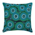 thumbnail image 1 of Sofa Cushion Cover, Blue 14x14 inch (35x35 cm) Silk Throw Pillow Covers With Zipper, Aboriginal Decorative Pillow Covers, Modern Style, Circles & Dots Pattern - Sea Tornado, 1 of 5