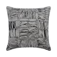 thumbnail image 1 of Sofa Cushion Cover, Grey Designer Throw Pillow Covers For Couch 16x16 inch (40x40 cm), Satin Cushion Cover&nbsp;With Zipper, Solid Color, Ruched, Textured, Contemporary - Dreamy Grey, 1 of 5