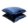 thumbnail image 1 of Sofa Cushion Cover, Navy Blue, Contemporary Solid Pillowcase, 12x12 inch (30x30 cm) Throw Pillow Cover, Velvet Square Pillow Case, Solid Color - Navy Shimmer 12" x 12" (Pack of 1), 1 of 6