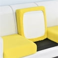thumbnail image 1 of Sofa Cushion Cover, Tight Fit Protective Seat Slipcover, High Elastic Non-Slip Sofa Protector Machine Washable Fade Resistant, Yellow, 1 of 2