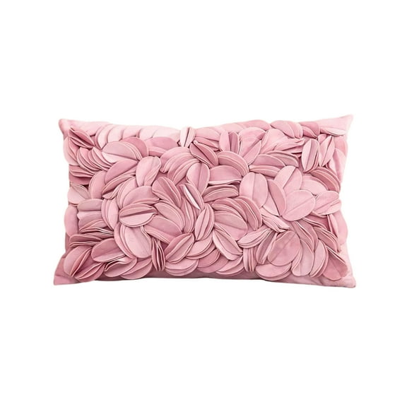 Sofa Cushion Covers Scandinavian-style solid-colored pillowcase with leaf pattern, offering softness and comfort, perfect for decorating sofas and bedrooms as a throw pillow