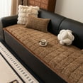 thumbnail image 1 of Sofa Cushion, Non-Slip Seat Cover, Winter Thickened Warm Quilted Sofa Protector, Polyester Fixed Straight-Rows Chair Pad 130x50cm, 1 of 7