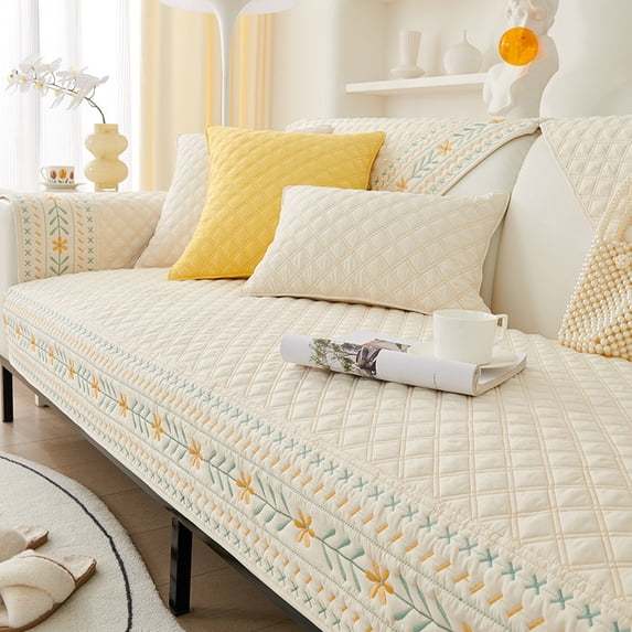 Sofa Cushion Simplicity Modern Four Seasons Pure Cotton Non -Slip Cushion Cushion Sofa Cover Covered With Back Towel