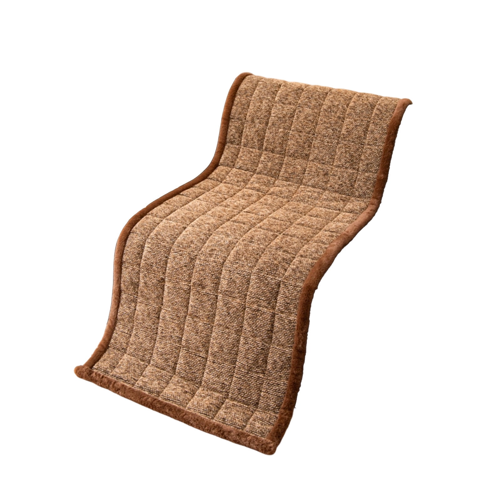 Sofa Cushion Sofa Cushion Cover, Winter Thick Plush Heated Look Seat Pad, Non-Slip Bottom, Quilted Design, 51x20 Inches, Brown Couch Cushion