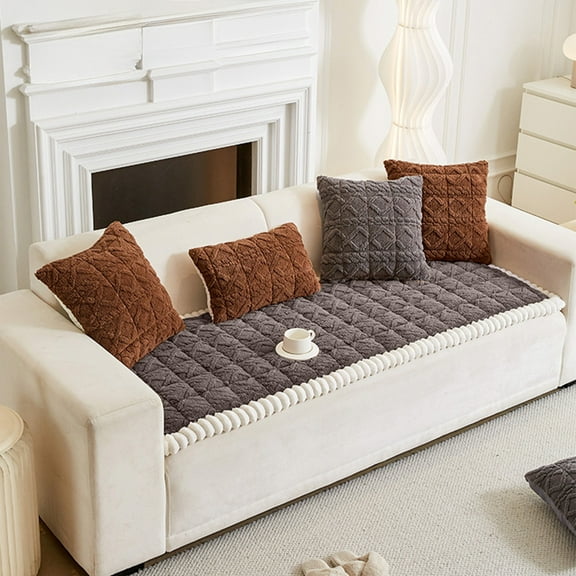 Sofa Cushions Replacement Plush Support Seat Cushions Thickened with Soft Velvet Cover for Enhanced Comfort and Warmth for Living Room Couches and Recliners Akmoler