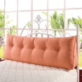 thumbnail image 1 of Sofa Daybed Large Filled Triangular Wedge Cushion Bed Backrest Positioning Support Pillow Reading Pillow Office Lumbar Pad with Removable Cover Orange Twin, 1 of 6
