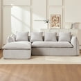 Sofa Deep Seat Sofa 3 Seater for Living Room Oversized Comfy L-Shape