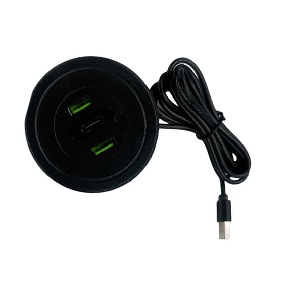 Sofa Desktop Hole Embedded USB Charger USB C Phone Charger for Laptop PC Office Mobile Phone Charging Socket Replace
