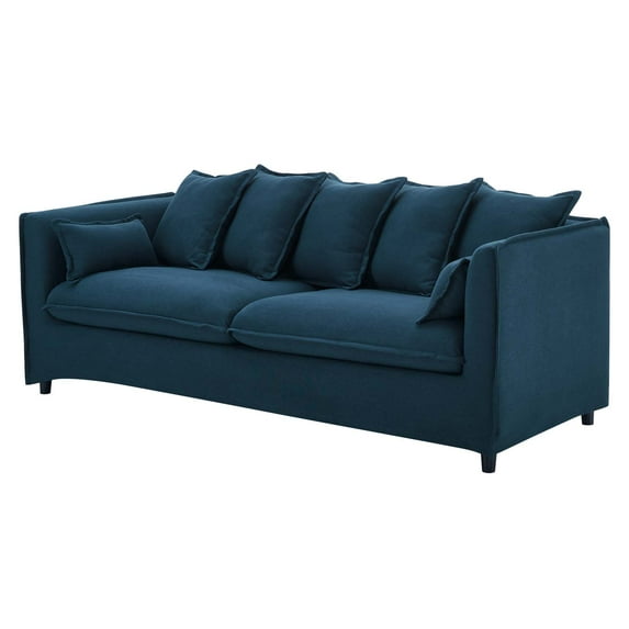 Sofa, Fabric, Navy Blue, Modern Contemporary Urban Design, Living Lounge Room Hotel Lobby Hospitality