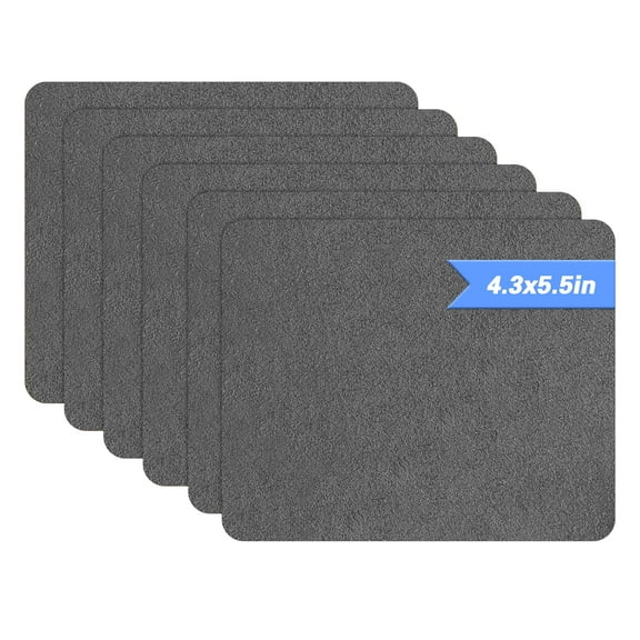Sofa Fabric Repair Patch, 6 Piece Microfiber Patches Self Adhesive, Quick Fix Fabric for Sofa, Car Seats, Bags, Leather Jackets, Hides Scratches and Tears, Gray