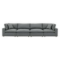 thumbnail image 1 of Sofa, Faux Vegan Leather, Grey Gray, Modern Contemporary Urban Design, Living Lounge Room Hotel Lobby Hospitality, 1 of 10