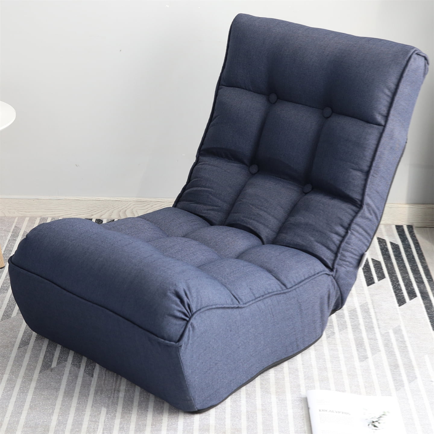 Sofa Foldable Lazy Sofa with 4 Segment Adjustable Back Recliner Chair Living Room Chairs Japanese Chair Adjustable Chair with Three Adjustment