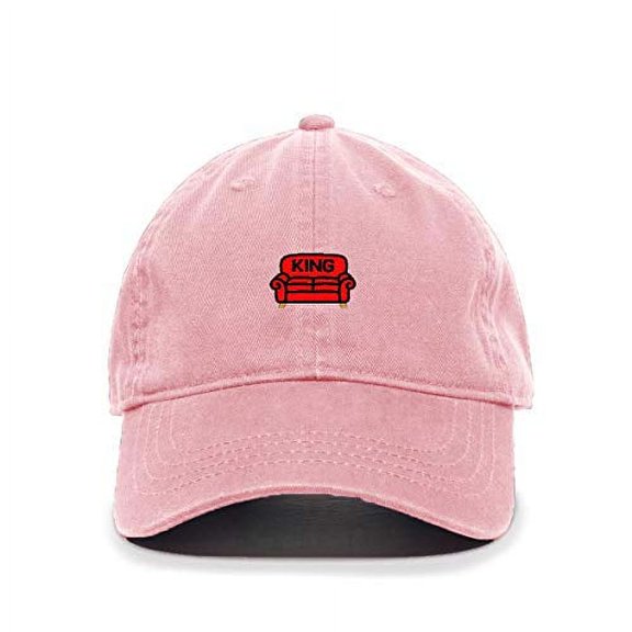 Sofa King Baseball Cap Embroidered Cotton Adjustable Dad Hat Light Pink
