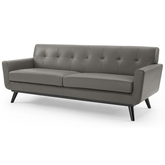 Sofa, Leather, Grey Gray, Modern Contemporary Urban Design, Living Lounge Room Hotel Lobby Hospitality