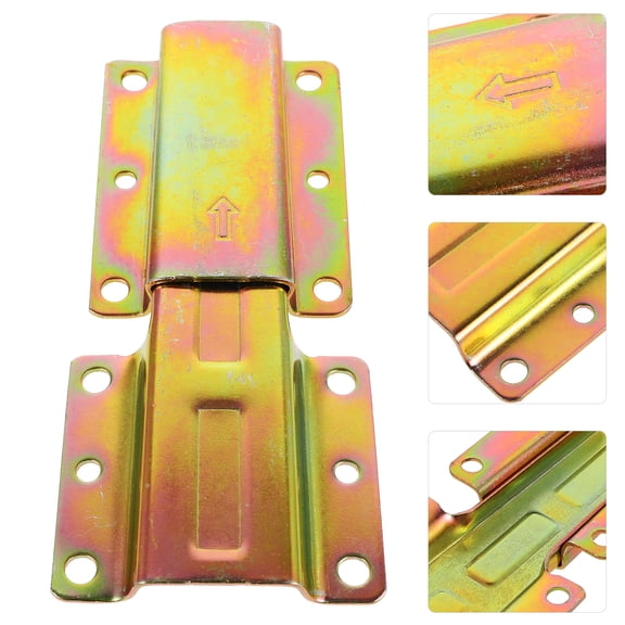 Amosfun 4Pcs Metal Sofa Latch Connector Furniture Hardware Plated Gold Sofa Lock for Stable Use