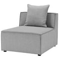 thumbnail image 1 of Sofa Middle Chair, Fabric, Grey Gray, Modern Contemporary Urban Design, Outdoor Patio Balcony Cafe Bistro Garden Furniture Hotel Hospitality, 1 of 7