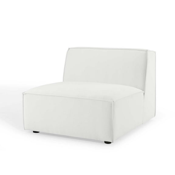 Sofa Middle Chair, Fabric, White, Modern Contemporary Urban Design, Living Lounge Room Hotel Lobby Hospitality