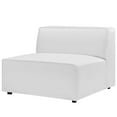 thumbnail image 1 of Sofa Middle Chair, Faux Vegan Leather, White, Modern Contemporary Urban Design, Living Lounge Room Hotel Lobby Hospitality, 1 of 8