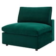 thumbnail image 1 of Sofa Middle Chair, Velvet, Green, Modern Contemporary Urban Design, Living Lounge Room Hotel Lobby Hospitality, 1 of 8