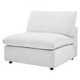 thumbnail image 1 of Sofa Middle Chair, Velvet, White, Modern Contemporary Urban Design, Living Lounge Room Hotel Lobby Hospitality, 1 of 8