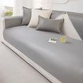 thumbnail image 1 of Sofa Pad For Summer,Solid Color Couch Covers Anti-slip,Cooling Sofa Covers For Living Room-Light Gray-90x180cm(35x71in), 1 of 5