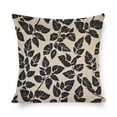 thumbnail image 1 of Sofa Pillows Black Leaves Cushion Covers 16"x16" Vintage Leaf Plant Throw Pillow Cover Decor for Sofa Couch, 1 of 7