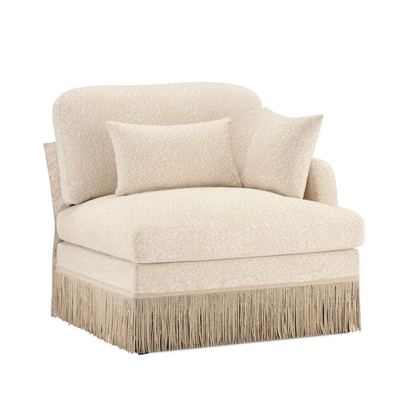Sofa RSF Leopard Chenille W/Pillows -Beige Coffee