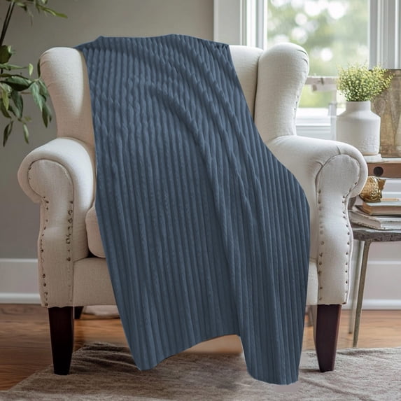 Sofa Raschel Blankets,Soft Lightweight Fuzzy Luxury Throw Blankets,Dark Gray,27.55×39.37 inches