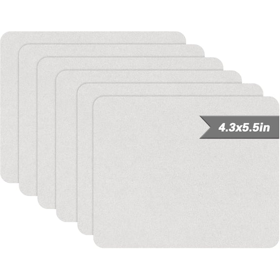 6 Piece Microfiber Self-Adhesive Sofa Repair Fabric Patch Set for Quick Fix Light Grey