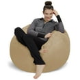 thumbnail image 1 of Sofa Sack Bean Bag Chair, Memory Foam Lounger with Microsuede Cover, Kids, 3 ft, Camel, 1 of 9