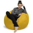 thumbnail image 1 of Sofa Sack Bean Bag Chair, Memory Foam Lounger with Microsuede Cover, Kids, 3 ft, Yellow, 1 of 10