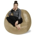 thumbnail image 1 of Sofa Sack Bean Bag Chair, Memory Foam Lounger with Microsuede Cover, Kids, Adults, 4 ft, Camel, 1 of 6