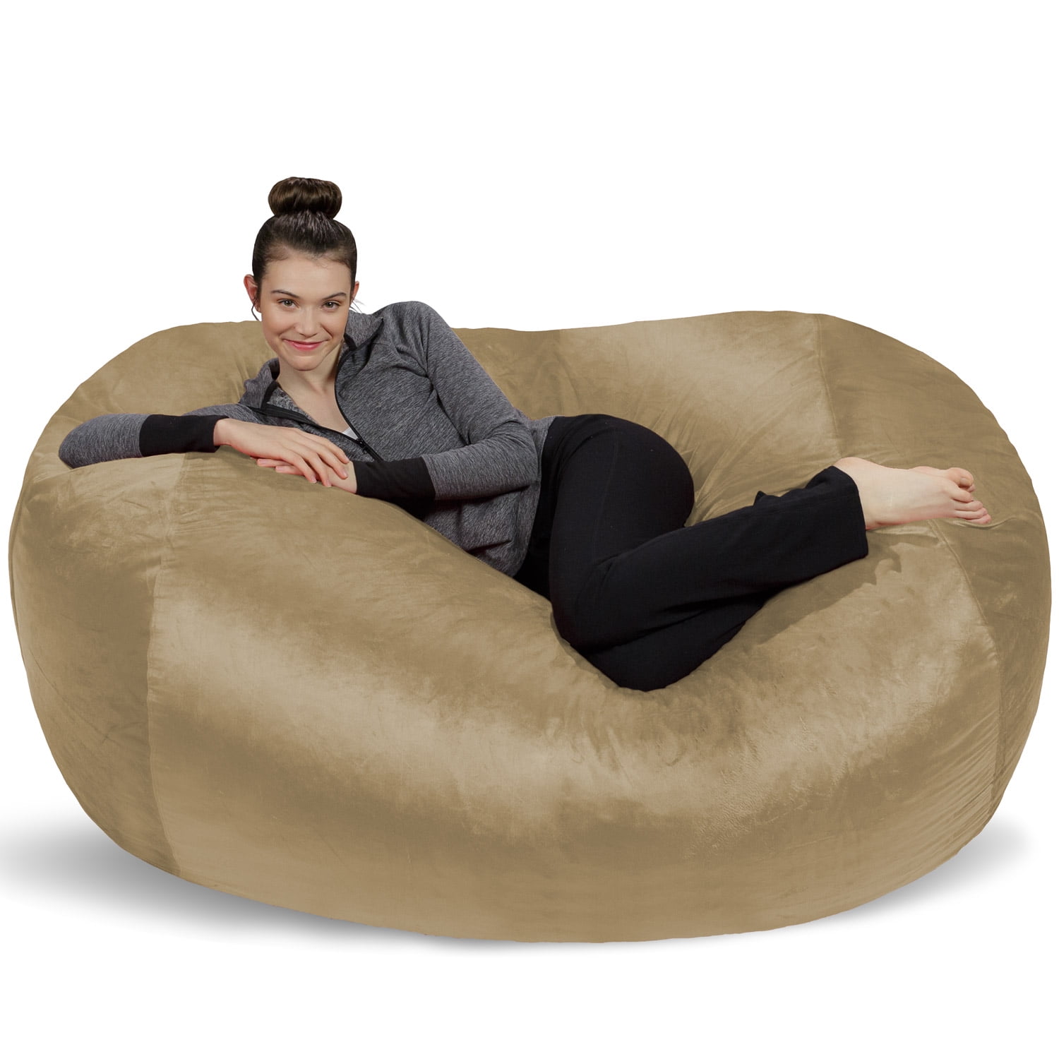 Sofa Sack Bean Bag Chair, Memory Foam Lounger with Microsuede Cover