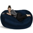 thumbnail image 1 of Sofa Sack Bean Bag Chair, Memory Foam Lounger with Microsuede Cover, Kids, Adults, 6 ft, Blue, 1 of 4
