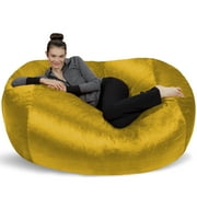 Sofa Sack Bean Bag Chair, Memory Foam Lounger with Microsuede Cover, Kids, Adults, 6 ft, Lemon