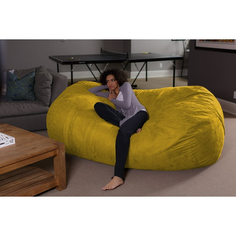 BOUSSAC Bean Bag Chair, Memory Foam Lounger with Microsuede Cover, Kids,  Adults, 5 Ft, Bean Bag