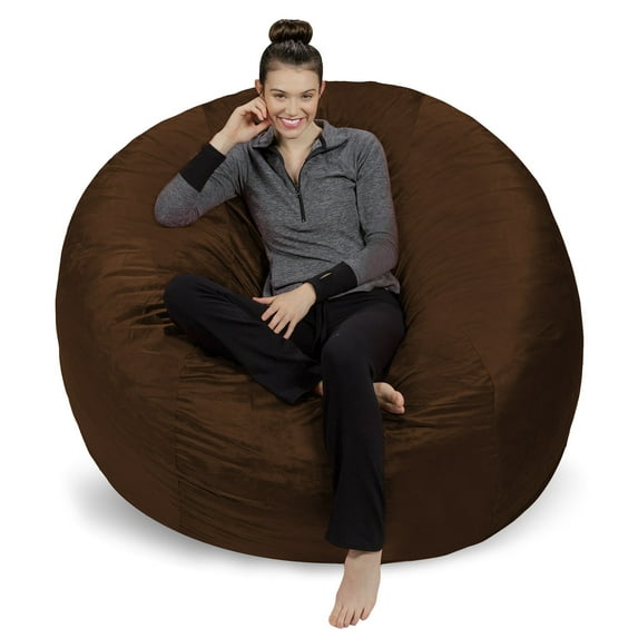 Sofa Sack Giant Microsuede Bean Bag Chair, Kids, Adults, 6ft, Chocolate