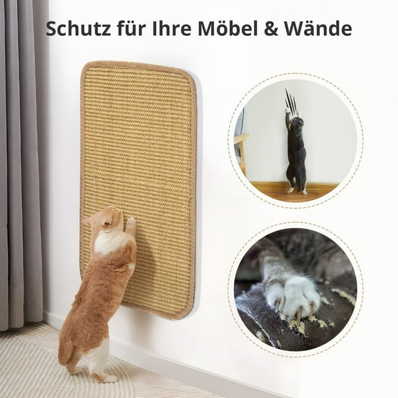 Sofa -Scratch Stickers Cat Scratching Mat and Board Solution for Protecting Carpets and Sofas Sisal Composite Wall and Floor Scratching Mat