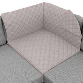 Sofa Shield Sectional Slip Cover, Large Cushion Protector for 30x30" Seat, Light Taupe