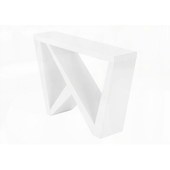 Sofa Side Accent Table - White, Modern with Thick Panel Construction