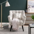 thumbnail image 1 of Sofa Side Chair for TV Watching with Pillow and Backrest, Accent Chair for Living Room, Home Ofice - Beige + Blue Flower Color, 1 of 8